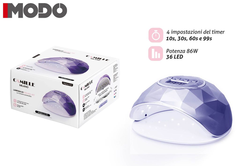 LAMPADA UV PER UNGHIE 86W 4 IMPOSTAZIONI DEL TIMER