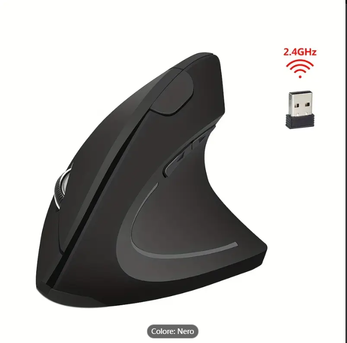 Nuovo Stile Destra Quinta Generazione Mouse Verticale 2.4GHz Wireless Ottico Topi 6 Bottone per Laptop PC Computer Desktop