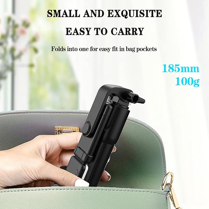Asta Selfie Treppiede 3 in 1 Asta Selfie Bluetooth, Selfie Stick Treppiede Bastone Selfie Bluetooth estensibile Telescopico Monopiede regolabile con telecomando rimovibile e supporto stabile
