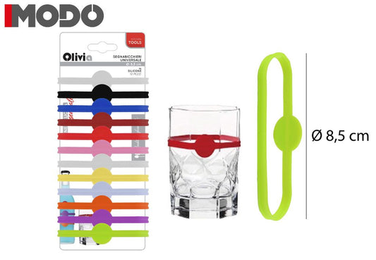 12 Segnabicchieri Silicone Marcatori Segna Calici Marcatori di Bevande Identificatore del Bicchiere di Vino per Bicchiere da Bere Cocktail (Copia) (Copia)