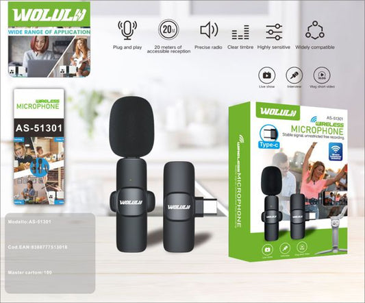 MICROFONO WIRELESS PER TYPE -C