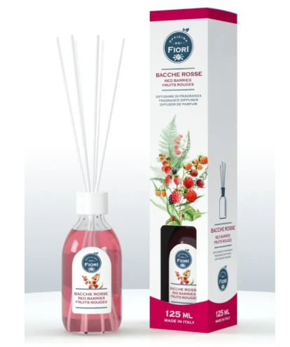 Profumatore Diffusore Ambiente Bacche Rosse Officina dei Fiori, 125 ml